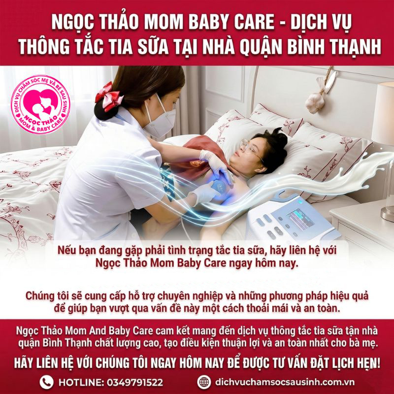 Dịch vụ thông tắc tia sữa tại nhà quận Bình Thạnh